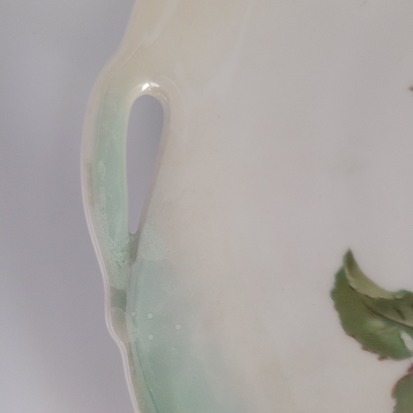 Vtg SCHUMANN ARZBERG Bavaria Germany WILD ROSE 10" Platter Plate W/ Handles - Picture 6 of 7